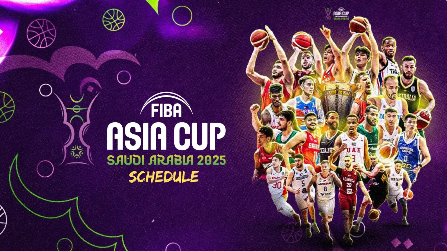 2025 FIBA Asia Cup Schedule, Host, Qualifiers, Team List, Format, Players list