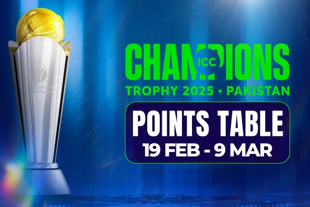 ICC Champions Trophy 2025 Points Table & Standings: Latest Rankings & Rules