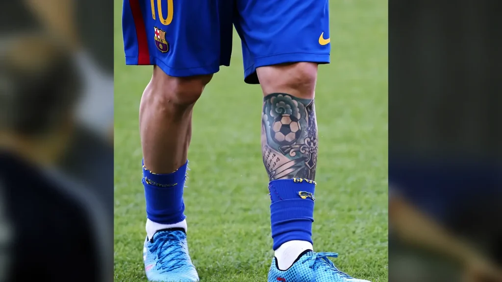 Football tattoo is one of the tattoos on Lionel Messi’s Body