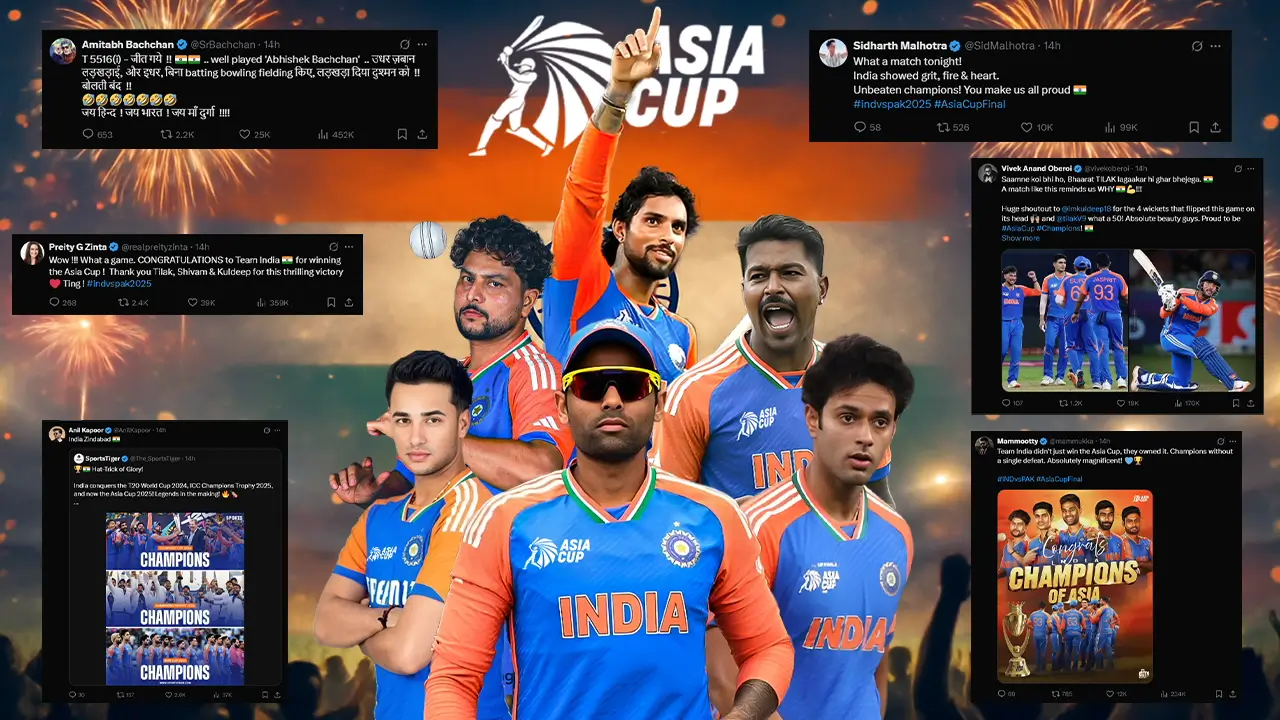 Asia Cup 2025: 7 Celebrity Tweets That Ruled Social Media Post India vs Pakistan Final Including Amitabh Bachchan’s Cheeky ‘Abhishek’ Dig”