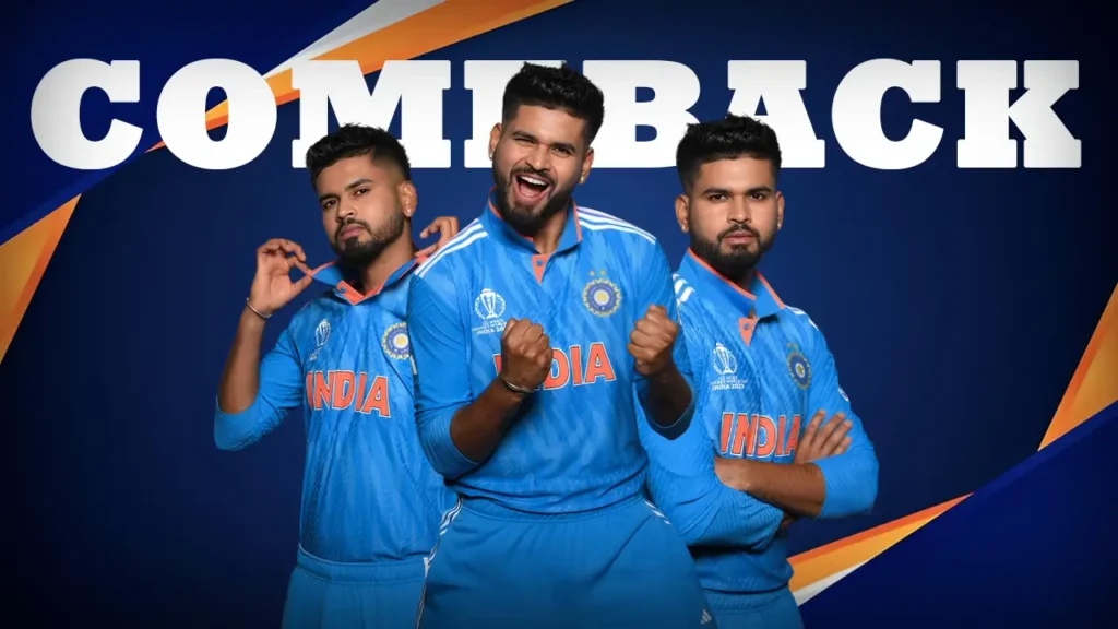 After a lot of things surrounding the place of Shreyas Iyer not being in the Indian team is finally over. Shreyas Iyer is all ready to feature for India in the ODI series against Australia. He is also the vice-captain, and what can be more great than that. Let us have a look at Shreyas Iyer’s Comeback Story That’s Inspiring Every Young Cricketer in India. Shreyas Iyer is a boy from Mumbai who is right-handed and can also bowl if required. He first made his ODI debut for India in February 2017 against the Sri Lankan team. Just a few months later, he got a chance to make his T20 debut in the same year against New Zealand. Four years later, in 2021, he got a chance to feature in a test match for India against New Zealand. Shreyas Iyer’s Comeback Story That’s Inspiring Every Young Cricketer in India The ICC World Cup 2023 was his breakout campaign in that India jersey. He played all eleven matches for the Indian team in the World Cup and scored 530 runs. Shreyas Iyer also scored two centuries in the World Cup. He was the third highest run-getter for the Indian team after Virat Kohli and Rohit Sharma. Unfournately, India lost the Final.It almost seemed he has grabbed that number four position in the Indian team. Things should have been good for Shreyas Iyer after this great performance in the World Cup. He was dropped from the Indian team and he also did not appear in the first-class cricket games for his state. The more sad part was that he was also not given the annual contract by the BCCI. Iyer did not stop here. First under his captaincy, the Kolkata Knight Riders won the Indian Premier League after ten years in 2023. They released him in 2024 and the Punjab Kings picked him for ₹26.75 crore. He was their captain and help them reach the final for second back-to-back year. His team did not win this time. Earlier this year, he was in the Indian squad for the ICC Champions Trophy 2025. He silenced everyone with his bat as Shreyas Iyer was the highest scorer for the Indian team and second highest in the ICC Champions Trophy 2025. He also scored 48 runs in the final. After all this how can the selectors ignore him. He is made the vice-captain for the Australia series. With the unsure future of Rohit Sharma and Virat Kohli, Shreyas Iyer now has the chance to fix his place for the next 5-7 years in the Indian team.