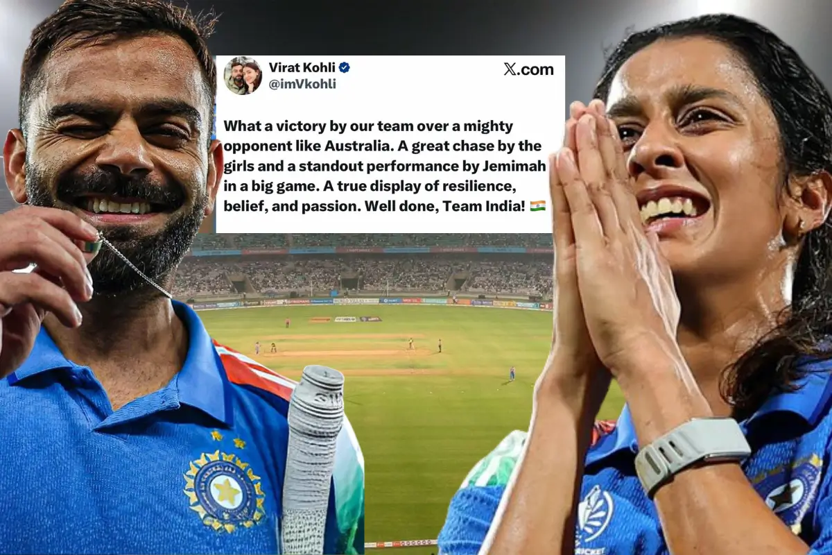 A standout performance by Jemimah in a big game Virat Kohli applauds Jemimah Rodrigues on World Cup semi-final masterclass vs Australia